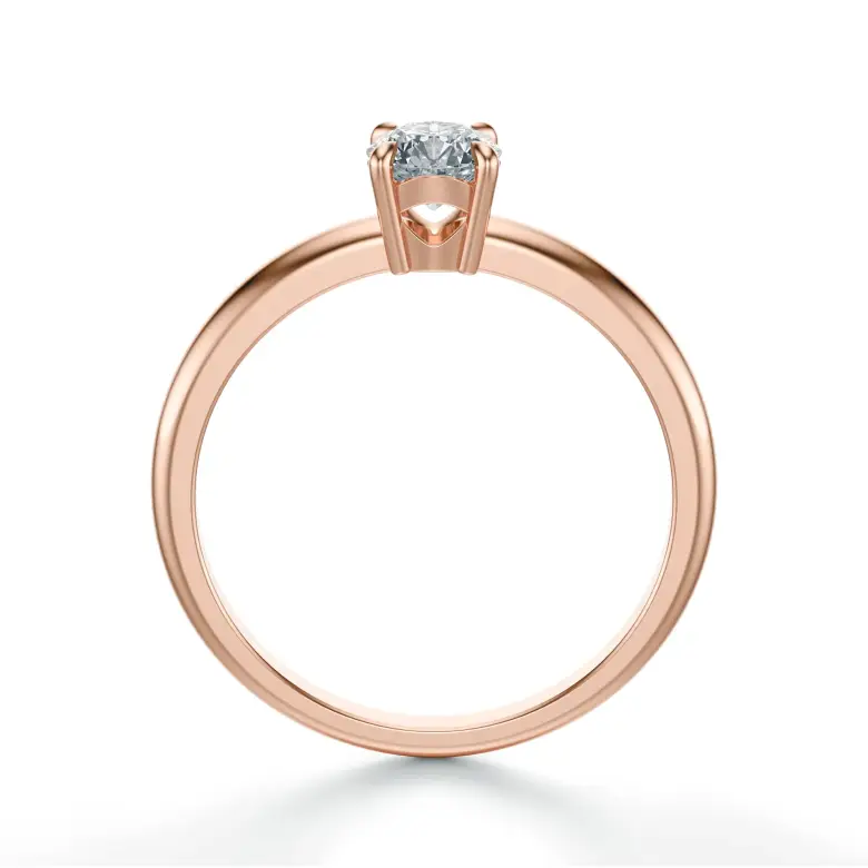 Złoty pierścionek 585 z diamentem różowe złoto SBPZ_028